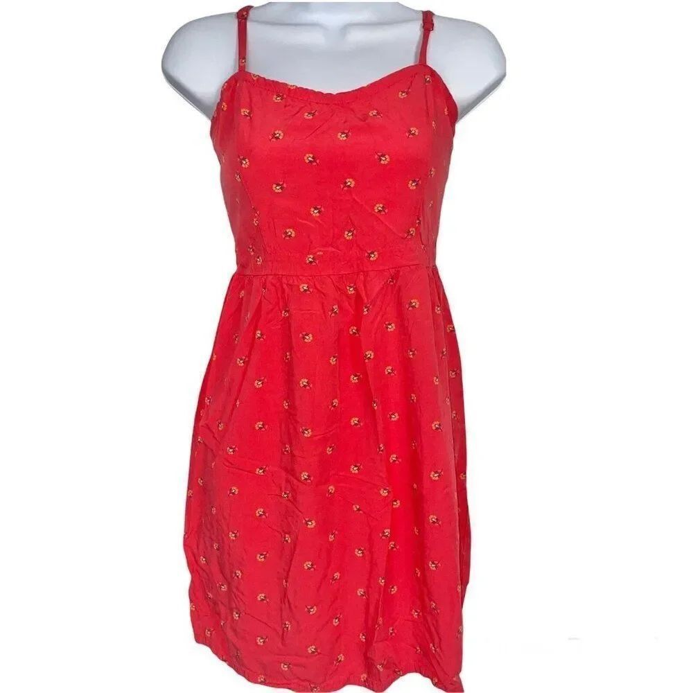 Old Navy Sundress Dress Womens S Pink Floral Summer Spaghetti Strap